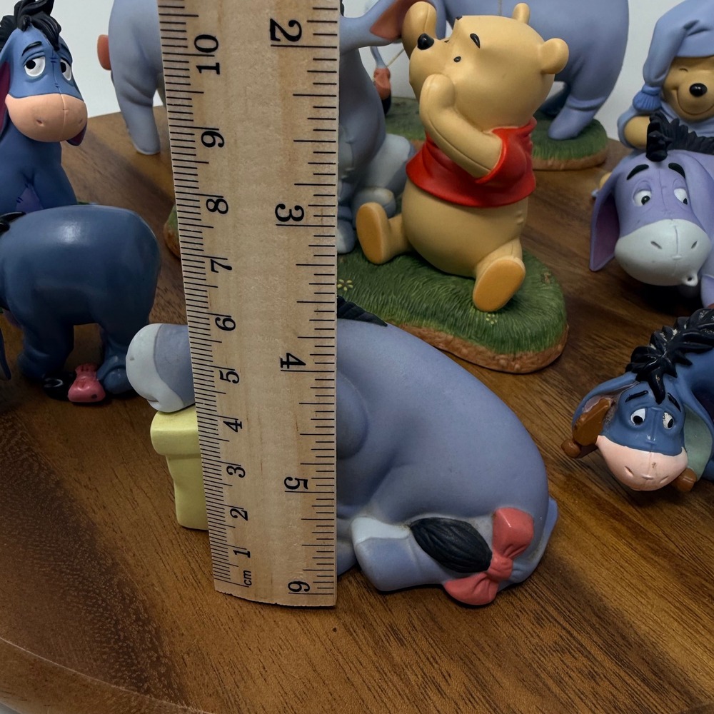 Disney Eeyore Winnie the Pooh Tigger Ceramic & Plastic Figurines Snow Globe Lot - Picture 12 of 17